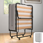 Dreamade Folding Bed with Mattress, 75x31 Cot Size Bed Frame, Roll Away Beds with Mattresses for Adults