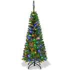 Dreamade 4.5FT / 6.5FT / 7.5FT Prelit Pencil Christmas Tree, Premium Hinged Fir Tree - DreamadeUS