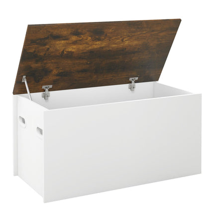 Dreamade Flip-top Storage Chest, Lift Top Storage Bench w/Pneumatic Rod & Safety Hinges