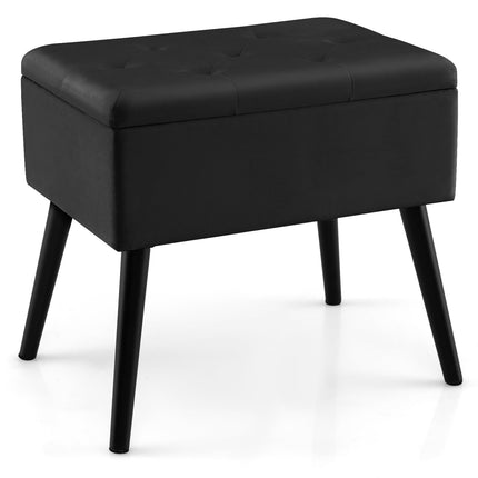 Dreamade 20" Ottoman with Storage - Set of 1/2 Makeup Vanity Bench with Flip Top Storage