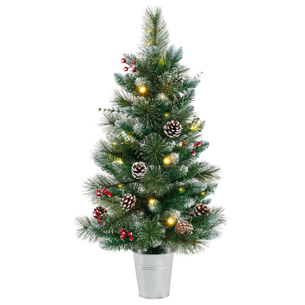 Dreamade 3ft Pre-Lit Mini Tabletop Christmas Tree with 20 Warm White LED Lights, 8 Modes, Timer, 81 PVC & Pine Needles