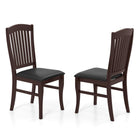 Dreamade Set of 2/4 Wooden PU Leather Upholstered Dining Chairs