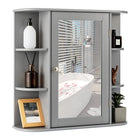 Dreamade Mirrored Bathroom Medicine Cabinet - Wall Mounted Bathroom Hanging Cabinet with Single Door