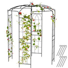 Dreamade Birdcage Shape Gazebo - 9.4' H x 6.8' W Metal Arch Trellis for Climbing Plants Clematis Vines