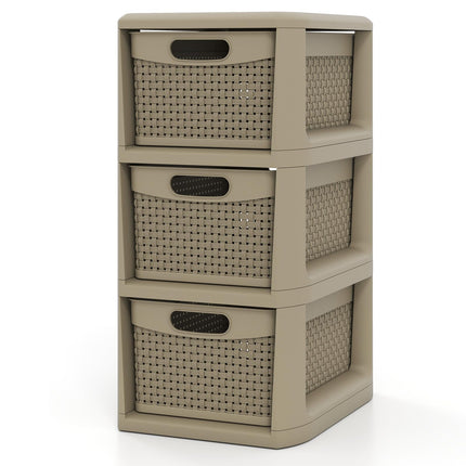 Dreamade 3-Drawer Counterop & Under-desk Compact Container Boxes for Office