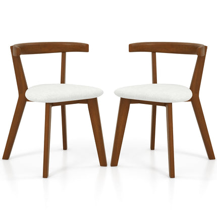 Dreamade Wooden Dining Chairs, Farmhouse Hanging Kitchen Chairs w/Rubber Wood Frame