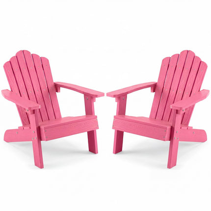 Dreamade Kids Adirondack Chair, All-Weather HIPS Children's Outdoor Chair with Tilted High Backrest