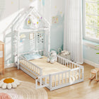 Dreamade Twin House Floor Bed for Kids