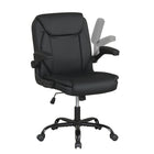 Dreamade Leather Office Chair | Ergonomic Computer Desk Chair with Flip-up Arms