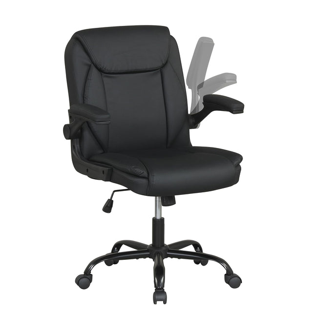Dreamade Leather Office Chair | Ergonomic Computer Desk Chair with Flip-up Arms