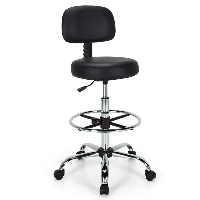 Dreamade PU Leather Drafting Chair, Tall Office Chair