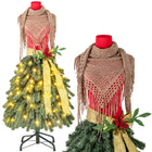 Dreamade 5ft Pre-Lit Dress Form Christmas Tree with Female Mannequin Torso & Scarf