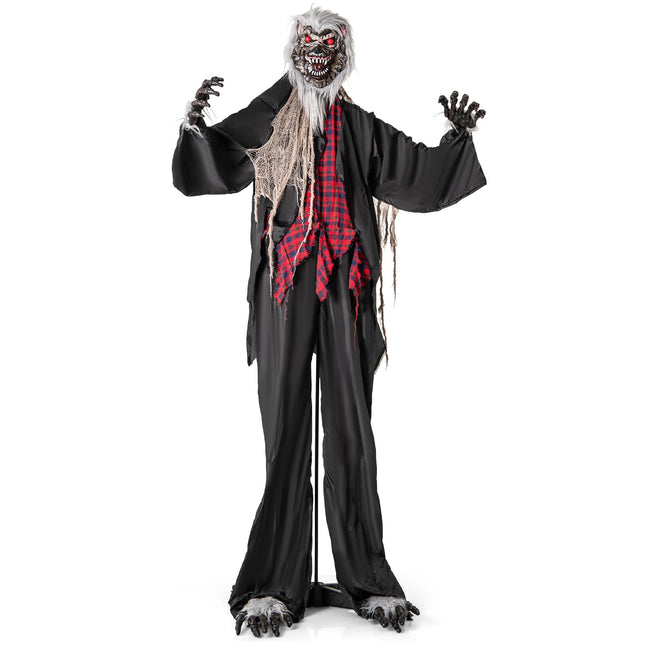 Dreamade 8.2 Ft Halloween Animatronics, Sound-Activated Werewolf with Light-up Eyes & Scary Sounds