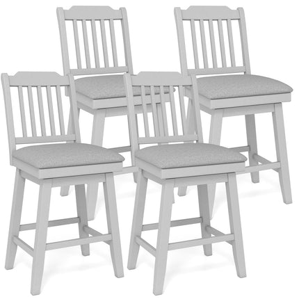 Dreamade 25" Modern Bar Stools Set of 2/4 360° Swivel Counter Height Chairs