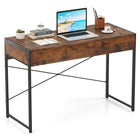 Dreamade Computer Desk with 2 Drawers for Small Spaces