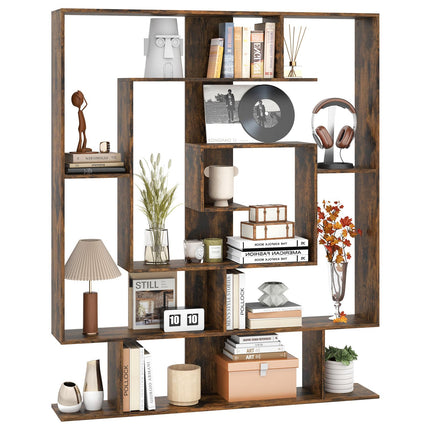 Dreamade 7-Tier Geometric Bookshelf