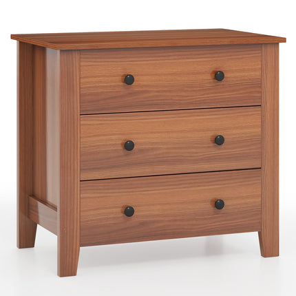 Dreamade Small 3-Drawer Dresser for Bedroom - 28.5” x 18” x 26” Wide Chest of Drawers, Modern Large Nightstand
