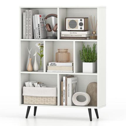 Dreamade 10 Cube Bookcase with 5 Metal Legs for Living Room