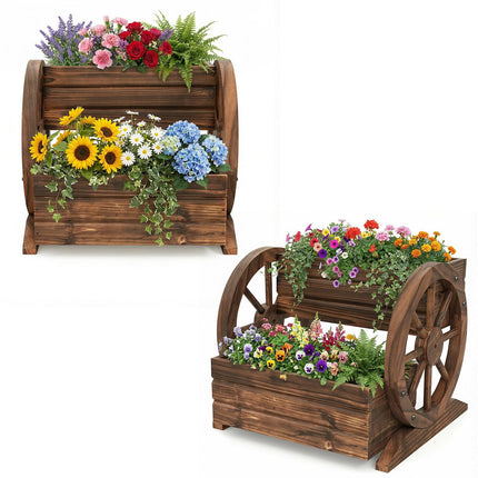 Dreamade Garden Planter with Drainage Holes & Wheels for Flowers Herbs Vegetables