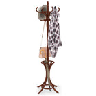 Dreamade Solid Wood Coat Rack, Freestanding Hall Tree w/12 Hooks, Umbrella Holder, Entryway Hanger Stand for Coat