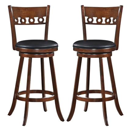 Dreamade Swivel Bar Stools, Counter Height Bar Chairs with Back
