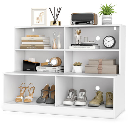 Dreamade Storage Bench with Shelf 3-Tier Entryway Storage Cabinet w/Seat