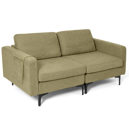Dreamade 2-Seat Sofa Couch, 66" L Modern Loveseat
