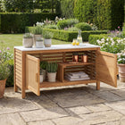 Dreamade Acacia Wood Outdoor Cabinet