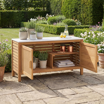 Dreamade Acacia Wood Outdoor Cabinet
