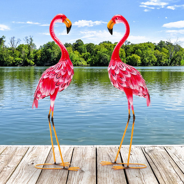 Dreamade Flamingo Garden Statues Set of 2