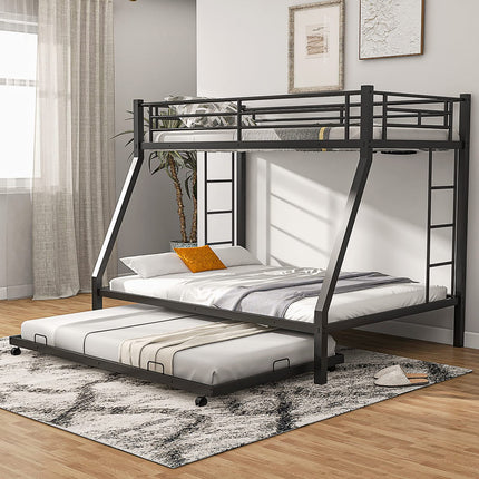 Dreamade Twin Over Full Bunk Bed with Trundle