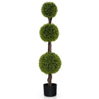 Dreamade 4ft Artificial Boxwood Topiary Ball Tree, Faux Potted Plants Cypress Tree with Weighted Pot