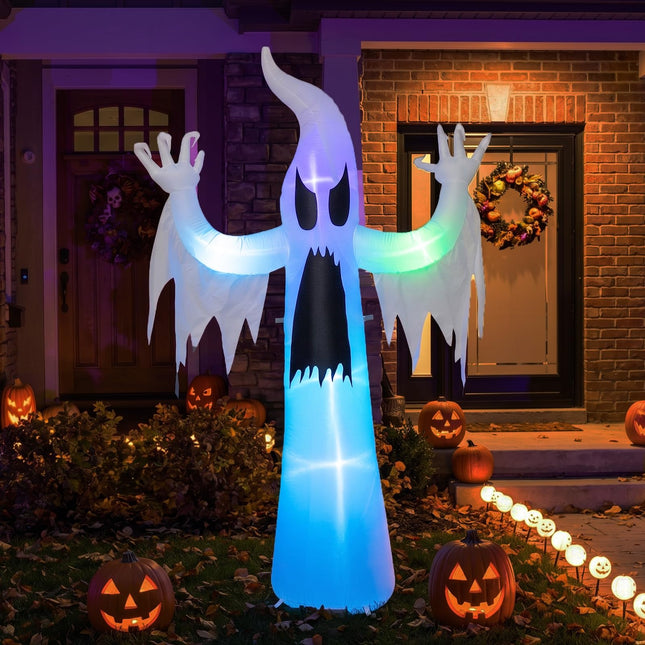 DREAMADE 7.7 FT Halloween Inflatable Ghost Lighted Yard Decoration