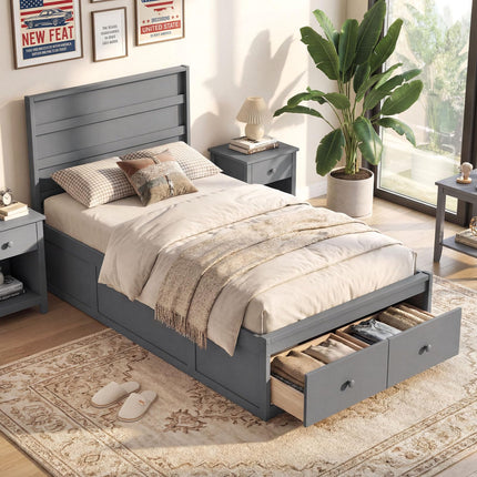 Dreamade Bed Frame with Storage Drawers