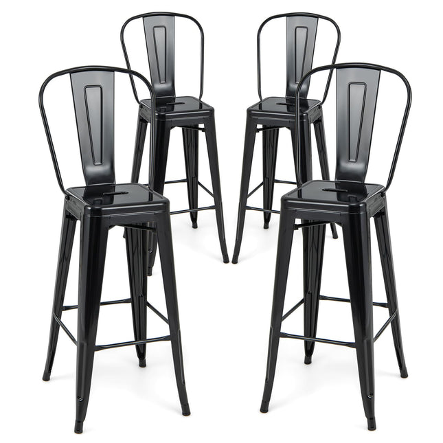 Dreamade Metal Bar Stools Set of 4