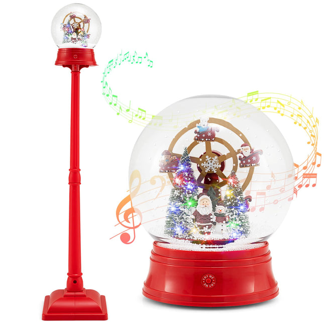 Dreamade 5 Ft Christmas Snow Globe Lantern ( Snowing Santa with Ferris Wheel )