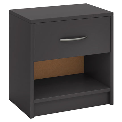 Dreamade Night Stand Set of 1/2 with Drawer, Wood End Table with Open Storage Shelf for Bedroom