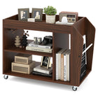 Dreamade Rolling End Table with Storage