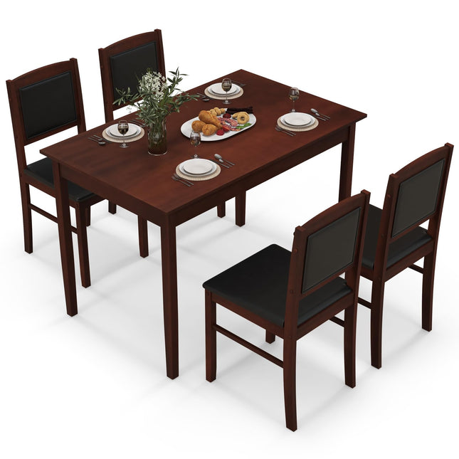 Dreamade 5-Piece Dining Table Set for 4 - Breakfast Nook Table Set with Kitchen Table