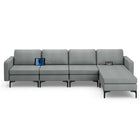 Dreamade 4 Seat Convertible Sofa Couch, 123