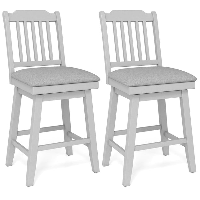 Dreamade 25" Modern Bar Stools Set of 2/4 360° Swivel Counter Height Chairs