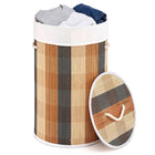Dreamade 13.2 Gal Round Bamboo Laundry Hamper with Lid
