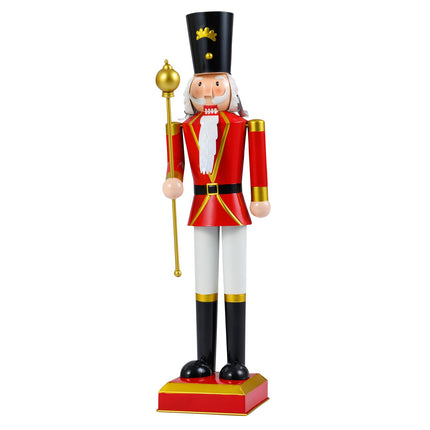 Dreamade 32.5 Inch Christmas Nutcracker with High Hat and Beautiful Scepter