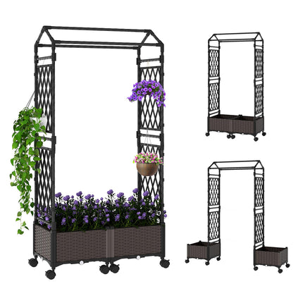 Dreamade 5FT Self-Watering Tall Raised Garden Bed w/Wheels