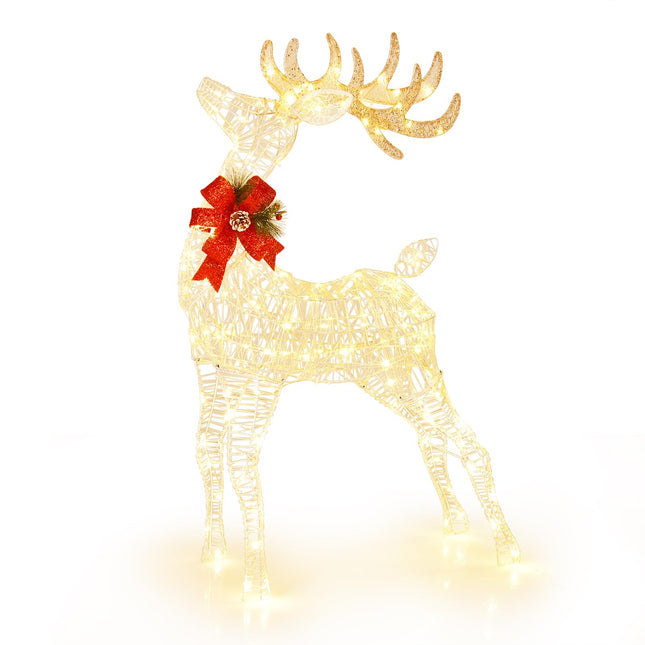 Dreamade Lighted Christmas Reindeer | 4.4 FT Pre-Lit Xmas Holiday Decoration