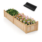 Dreamade Wood Raised Garden Bed with Corner Drainage