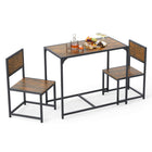 Dreamade 3-Piece Dining Table Set for 2 Small Industrial Kitchen Table with 2 Chairs