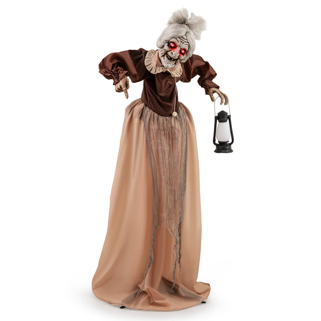 Dreamade Halloween Animatronic, Talking Zombie Maid in Lantern