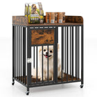 Dreamade Dog Crate Furniture with Lockable Door & Wheels