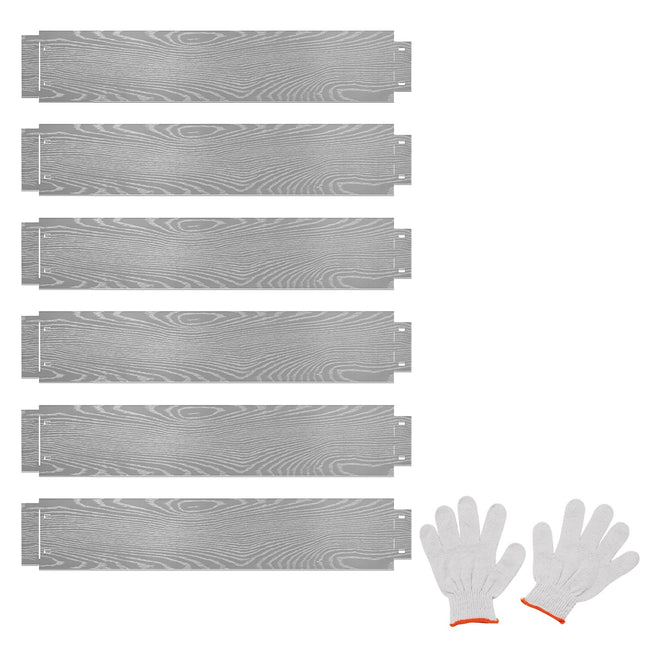 Dreamade Galvanized Metal Landscape Edging 6 Packs 20FT Heavy-Duty Hammer-in Edging Border
